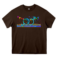 Chocolate Brown lgbtq gay  libbey glass Heavy Core Tee - HRA Design Shop