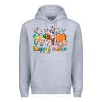 Heather Grey Happy Easter Dental Easter Day Premium Hoodie - HowdyJamesFarm