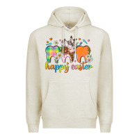 Oatmeal Heather Happy Easter Dental Easter Day Premium Hoodie - HowdyJamesFarm