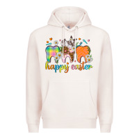 Pale Pink Happy Easter Dental Easter Day Premium Hoodie - HowdyJamesFarm