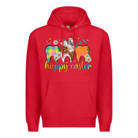 Red Happy Easter Dental Easter Day Premium Hoodie - HowdyJamesFarm