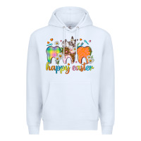 White Happy Easter Dental Easter Day Premium Hoodie - HowdyJamesFarm