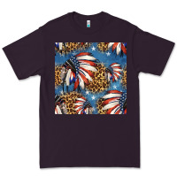 Plum 4th of july indian headdress seamless pattern Premium Tee - HRA Design Shop