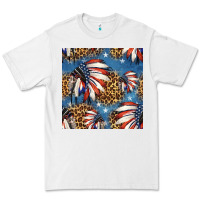 White 4th of july indian headdress seamless pattern Premium Tee - HRA Design Shop