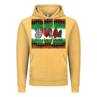 Vintage Mustard Peace Love Christmas Trees Vintage Hoodie - Jasminsmagicworld