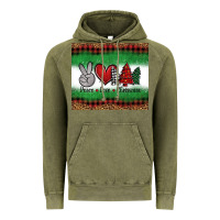 Vintage Olive Peace Love Christmas Trees Vintage Hoodie - Jasminsmagicworld