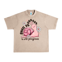French Oak snail progress is stil progress Urban Heavy Tee - MaliasSmallBusiness