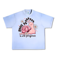 Grape Ice snail progress is stil progress Urban Heavy Tee - MaliasSmallBusiness