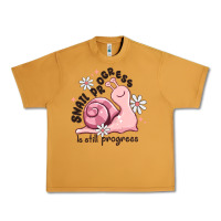 Peanut Butter snail progress is stil progress Urban Heavy Tee - MaliasSmallBusiness