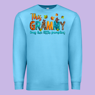 Customized This Grammy Loves Her Little Pumpkins Premium Sweatshirt Designed By Texasbilliewilder