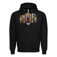 Black mom virgin mary Zipper Hoodie - SublimationCraftShop