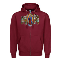 Burgundy mom virgin mary Zipper Hoodie - SublimationCraftShop