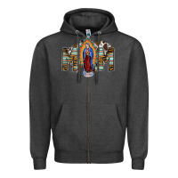 Charcoal Heather mom virgin mary Zipper Hoodie - SublimationCraftShop