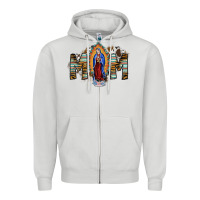 Dove Grey mom virgin mary Zipper Hoodie - SublimationCraftShop