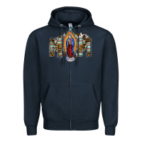Navy mom virgin mary Zipper Hoodie - SublimationCraftShop