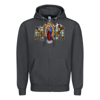 Smoke mom virgin mary Zipper Hoodie - SublimationCraftShop
