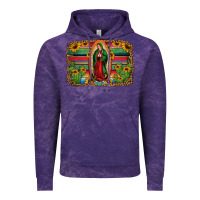 Cloud Purple lady of guadalupe serape background Vintage Hoodie - Jasminsmagicworld