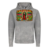 Cloud Rock lady of guadalupe serape background Vintage Hoodie - Jasminsmagicworld