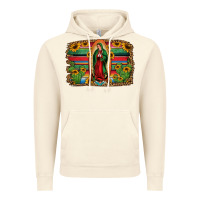 Vintage Artic lady of guadalupe serape background Vintage Hoodie - Jasminsmagicworld