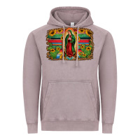 Lady Of Guadalupe Serape Background Vintage Hoodie | Teevron