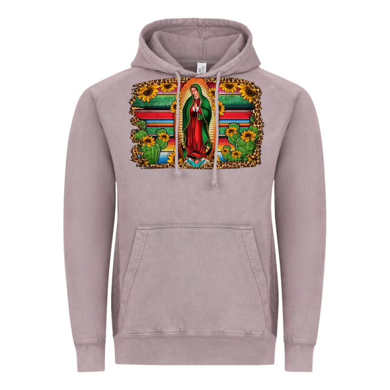 Lady Of Guadalupe Serape Background Vintage Hoodie by Jasminsmagicworld | Teevron