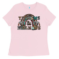 Bubblegum Pink yeehaws and heilnaws Ladies Tee - SublimationCraftShop