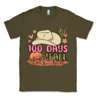Army Green 100 days y'all malia Classic Tee - MaliasSmallBusiness