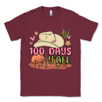 Burgundy 100 days y'all malia Classic Tee - MaliasSmallBusiness