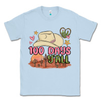 Dusty Blue 100 days y'all malia Classic Tee - MaliasSmallBusiness