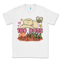 White 100 days y'all malia Classic Tee - MaliasSmallBusiness
