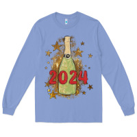 Colony Blue sparkly champagne Long Sleeve Tee - MaliasSmallBusiness