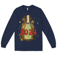 Navy sparkly champagne Long Sleeve Tee - MaliasSmallBusiness