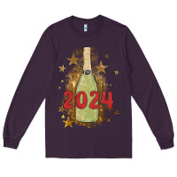 Plum sparkly champagne Long Sleeve Tee - MaliasSmallBusiness