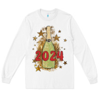 White sparkly champagne Long Sleeve Tee - MaliasSmallBusiness