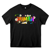 Black lgbtq human  libbey glass Heavy Core Tee - HRA Design Shop