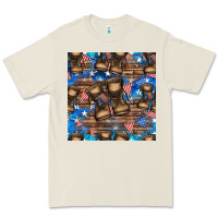 4th Of Juky Veteran Boots Seamless Pattern Premium Tee | Teevron