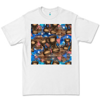 White 4th of juky veteran boots seamless pattern Premium Tee - HRA Design Shop