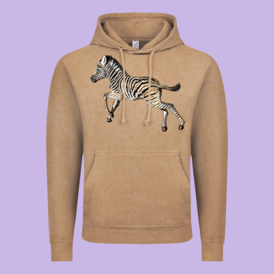 Baby Zebra Vintage Hoodie Designed By Lillyallendesigns
