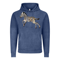 Vintage Denim Baby Zebra Vintage Hoodie - LillyAllenDesigns