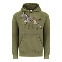 Vintage Olive Baby Zebra Vintage Hoodie - LillyAllenDesigns