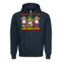 Navy hanging with gnomigos Zipper Hoodie - Artiststas