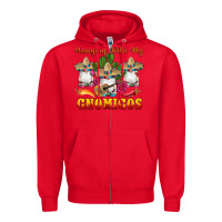 Red hanging with gnomigos Zipper Hoodie - Artiststas