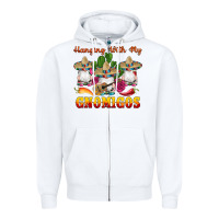 White hanging with gnomigos Zipper Hoodie - Artiststas