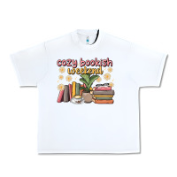 White cozy bookish weekend Urban Heavy Tee - MaliasSmallBusiness