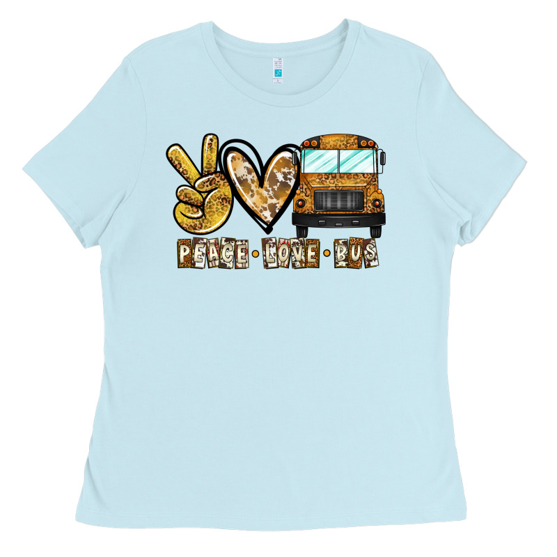 Peace Love Bus Ladies Tee by CowhideDigitalArt | Teevron