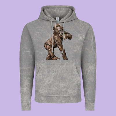 Baby Gorilla Vintage Hoodie Designed By Lillyallendesigns