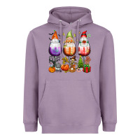 Lavender Hallothanksmas wine glasses and gnomes Heavyweight Hoodie - texasbilliewilder
