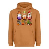 Meerkat Hallothanksmas wine glasses and gnomes Heavyweight Hoodie - texasbilliewilder