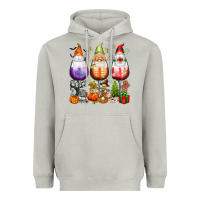Moon Dust Hallothanksmas wine glasses and gnomes Heavyweight Hoodie - texasbilliewilder