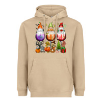 Mushroom Hallothanksmas wine glasses and gnomes Heavyweight Hoodie - texasbilliewilder